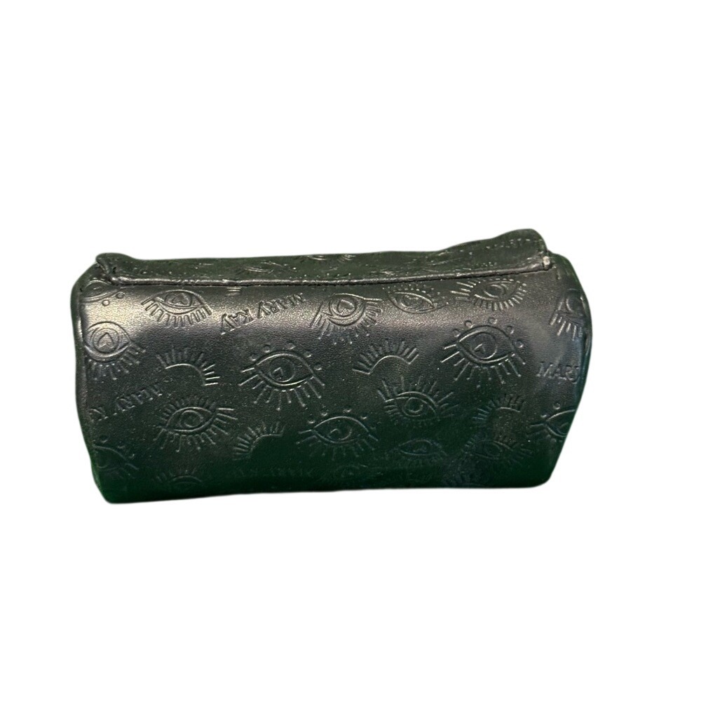 Mary Kay Limited Edition Black Makeup Bag Embossed Eye Pattern Cosmetic‎ Pouch